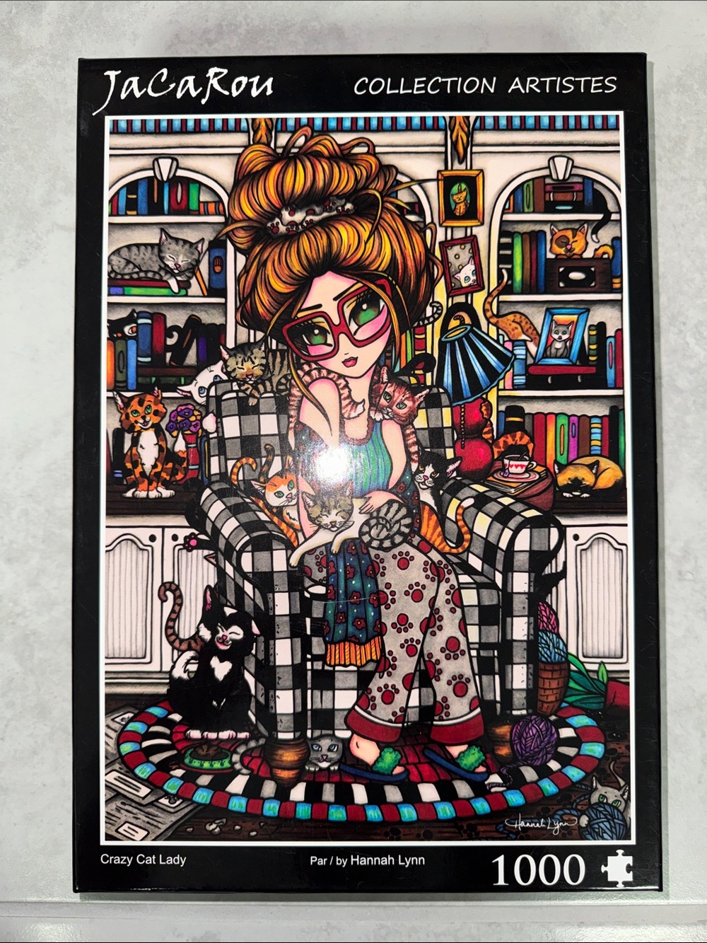 'Crazy Cat Lady' Colorful Cat Illustration Art Print